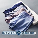 60 Sous-vêtements en Coton à Longues Fibres Pour Hommes En Coton de Couleur Unie Sans Couture en Soie De Grande Taille pour Hommes