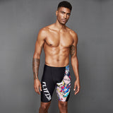 Swimming Trunks Men's Wholesale Trend Hot Spring Quick-Drying Five-Point Professional Swimsuit