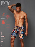 Adult Swimming Trunks Men's Wholesale Trend Hot Spring Quick-Drying Five-Point Professional Swimsuit