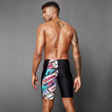 Swimming Trunks Men's Wholesale Trend Hot Spring Quick-Drying Five-Point Professional Swimsuit