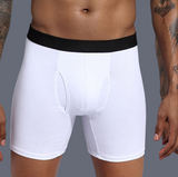Sous-vêtements pour Hommes Européens et Américains de Grande Taille En Coton Pur Pantalons de Plage de Sport Ouverts Longs Sous-vêtements pour Hommes de Couleur Unie 