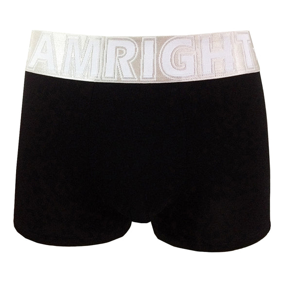 Brand Am Right Men's Underwear Shorties Underwear 5cm wide belt, back traceless. Boyshorts Panties / Boxers Underwear / Briefs Underwear  Black