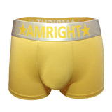 Brand Am Right Men's Underwear Shorties 5cm Wide Belt Back Traceless Boy's Shorts Panties Boxers Briefs Underwear  Grey
