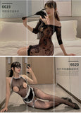 Stockings Sexy Lingerie Uniform Seduction Sexy See-through Tights Women's Large Size Jumpsuit