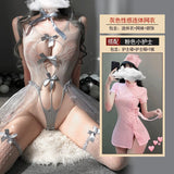 Sexy Lingerie Transparent Temptation Sexy Hot Night Dress Maid Uniform Free of Taking off Teasing Flirting Passion Suit